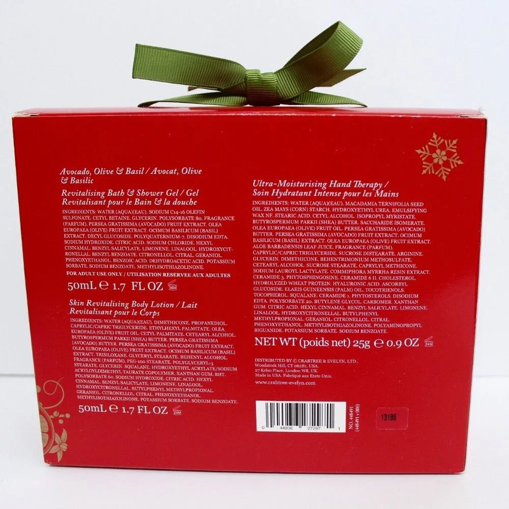 Crabtree & Evelyn Avocado, Olive & Basil 3-Pack Set